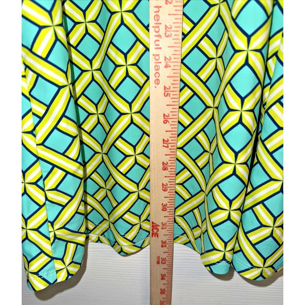 All For Color Geometric Print Dress M Preppy Coastal Resortcore Summer - Picture 10 of 10